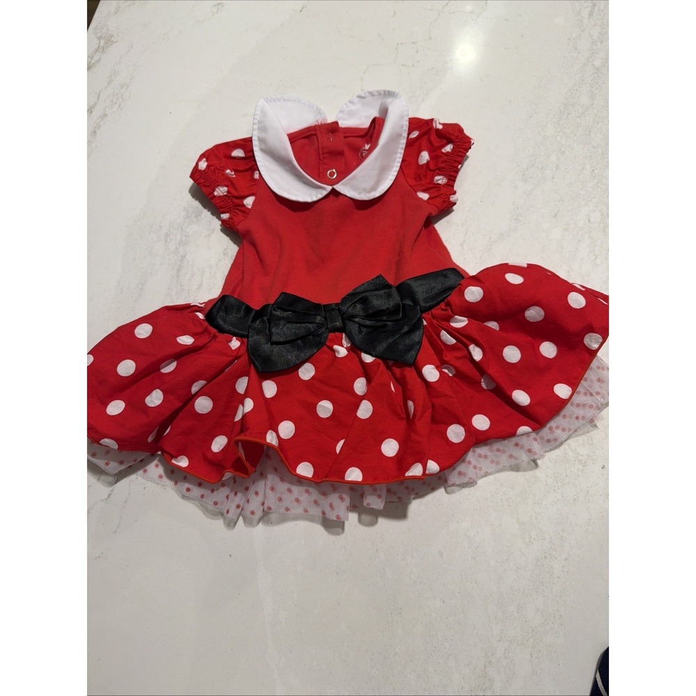 Disney Baby Minnie Mouse Dress 9-12 Months Cute Frilly Tulle